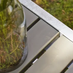 Plus Cubic/PIPE bænk inkl. beslag 120 cm gråbrun