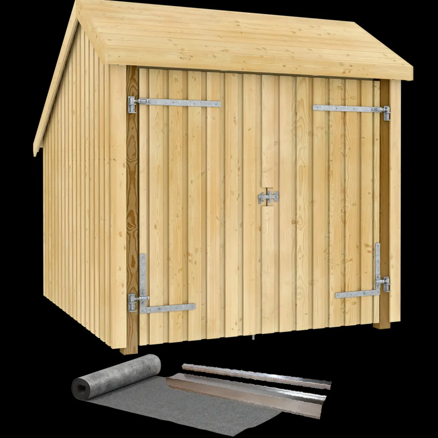 Plus cykelskur 5,7 m² 1 modul med dobbeltdør