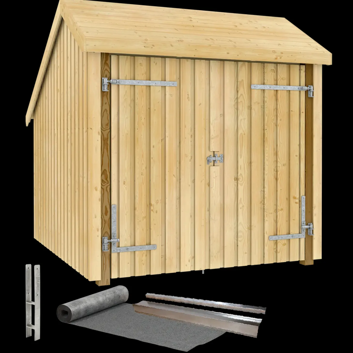 Plus cykelskur 5,7 m² 1 modul med dobbeltdør