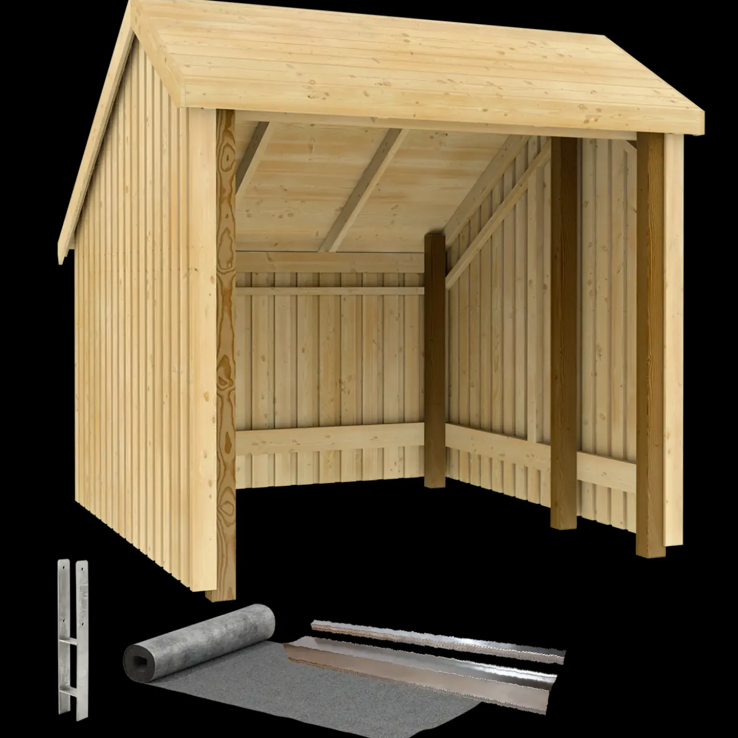 Plus cykelskur 5,7 m² 1 modul med åben front