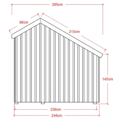 Plus cykelskur 5,7 m² 1 modul med åben front