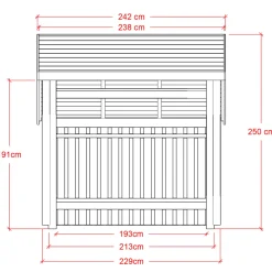 Plus cykelskur 5,7 m² 1 modul med åben front