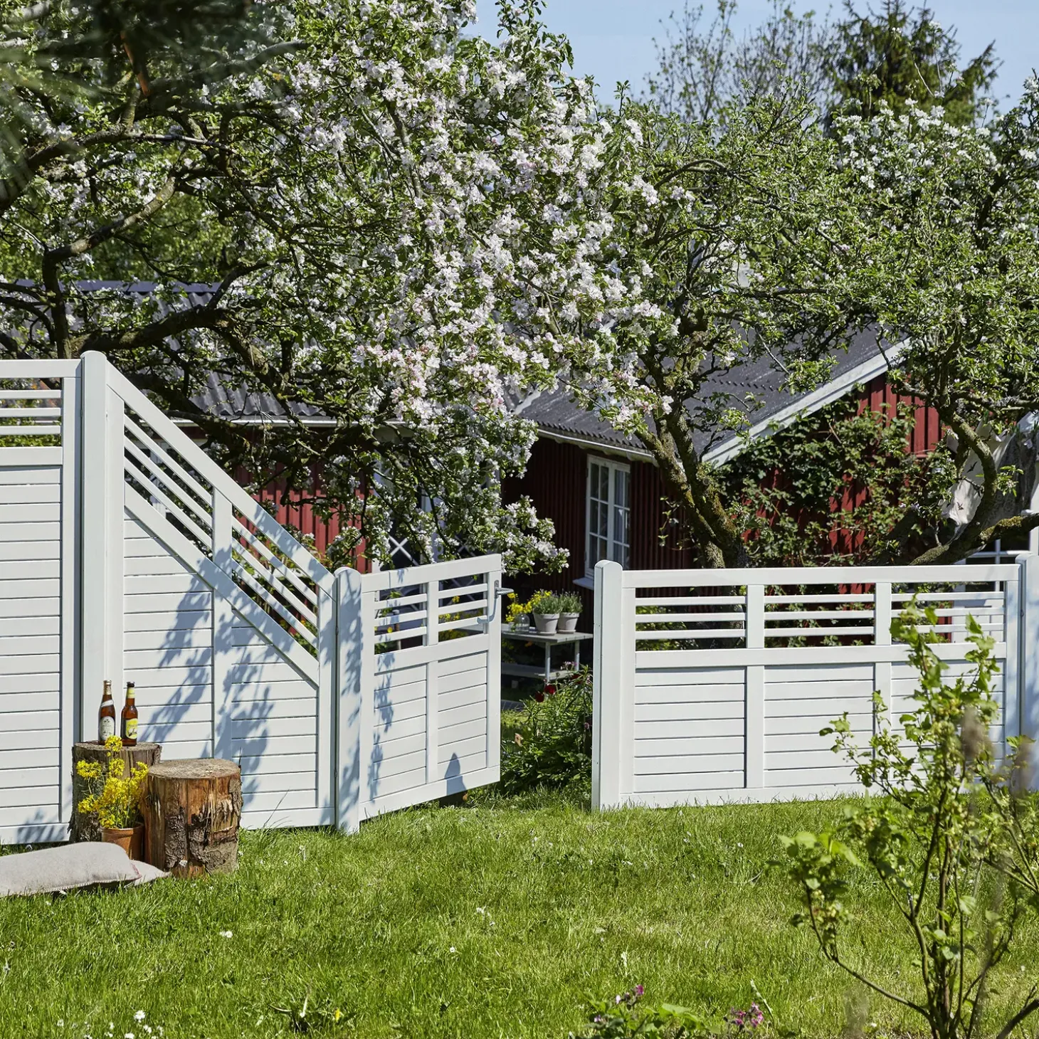 Plus Decora hegn 180x95 cm hvid