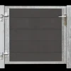 Plus Futura enkeltlåge m/stålstolpe venstrehængt 99x91 cm skiftergrå