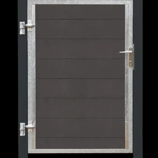 Plus Futura enkeltlåge m/stålstolpe venstrehængt 99x91 cm gråsort