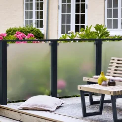 Plus glashegn 90x91 cm lamineret/frosted