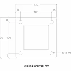Plus glashegn 90x91 cm lamineret/frosted