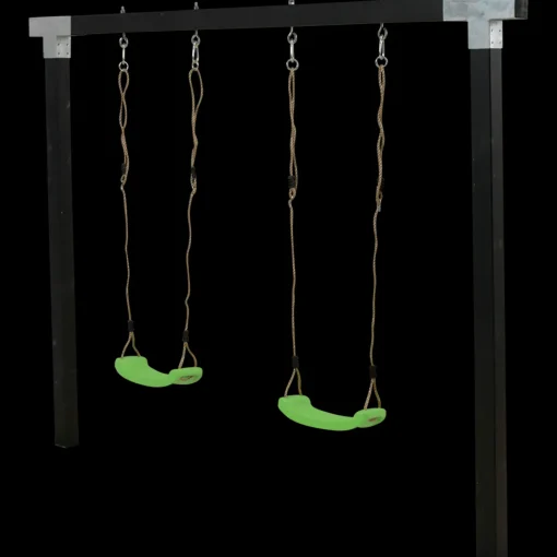 Plus gyngestativ Cubic med 2 gynger, sort