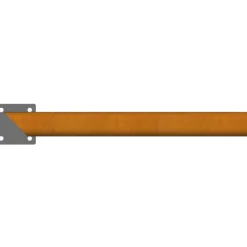 Plus håndliste t/gelænder smig højre 6x197cm sort