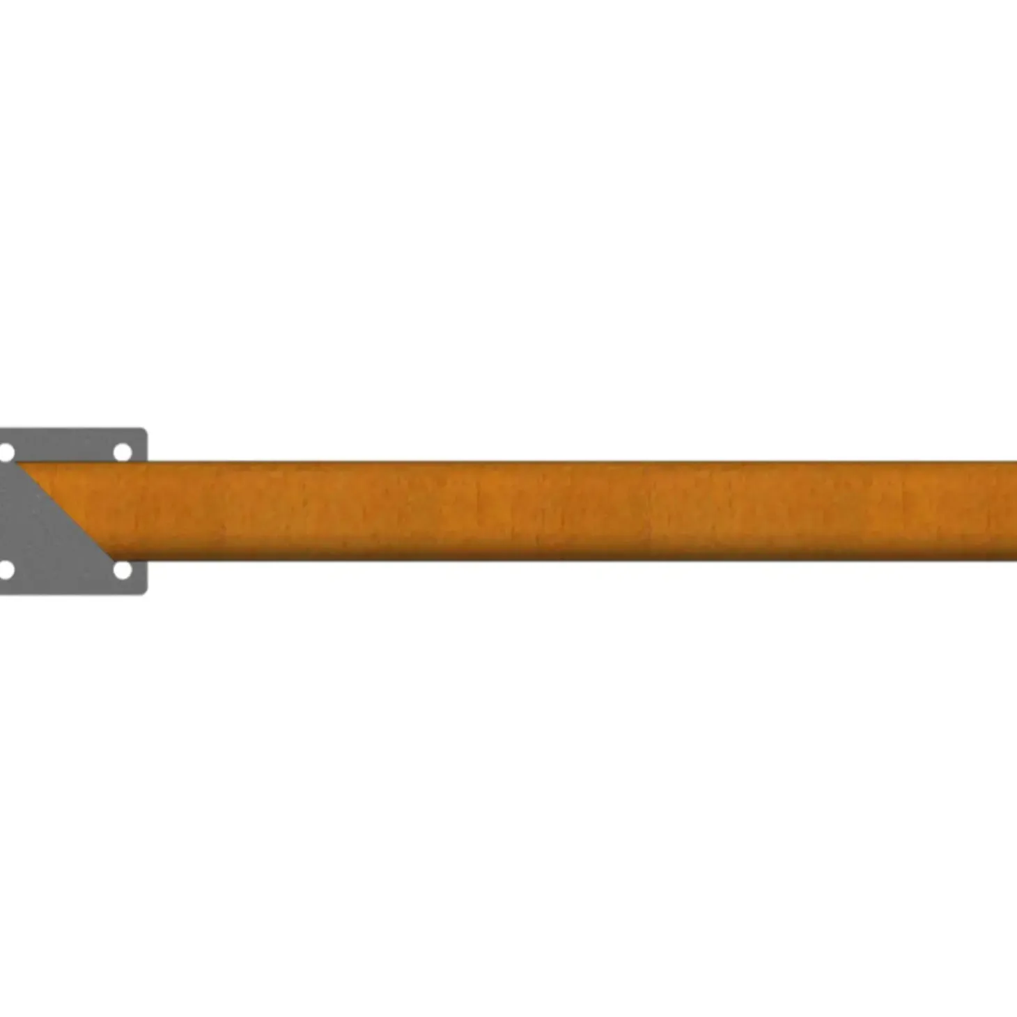 Plus håndliste t/gelænder smig venstre 6x197cm olieret