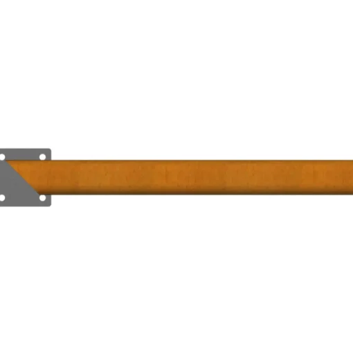 Plus håndliste t/gelænder smig venstre 6x197cm sort