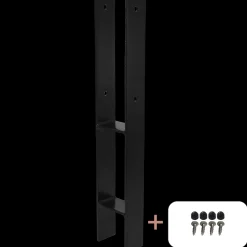 Plus H-stolpefod 60 cm 9x9 cm stolper til nedstøbning m/skruer sort