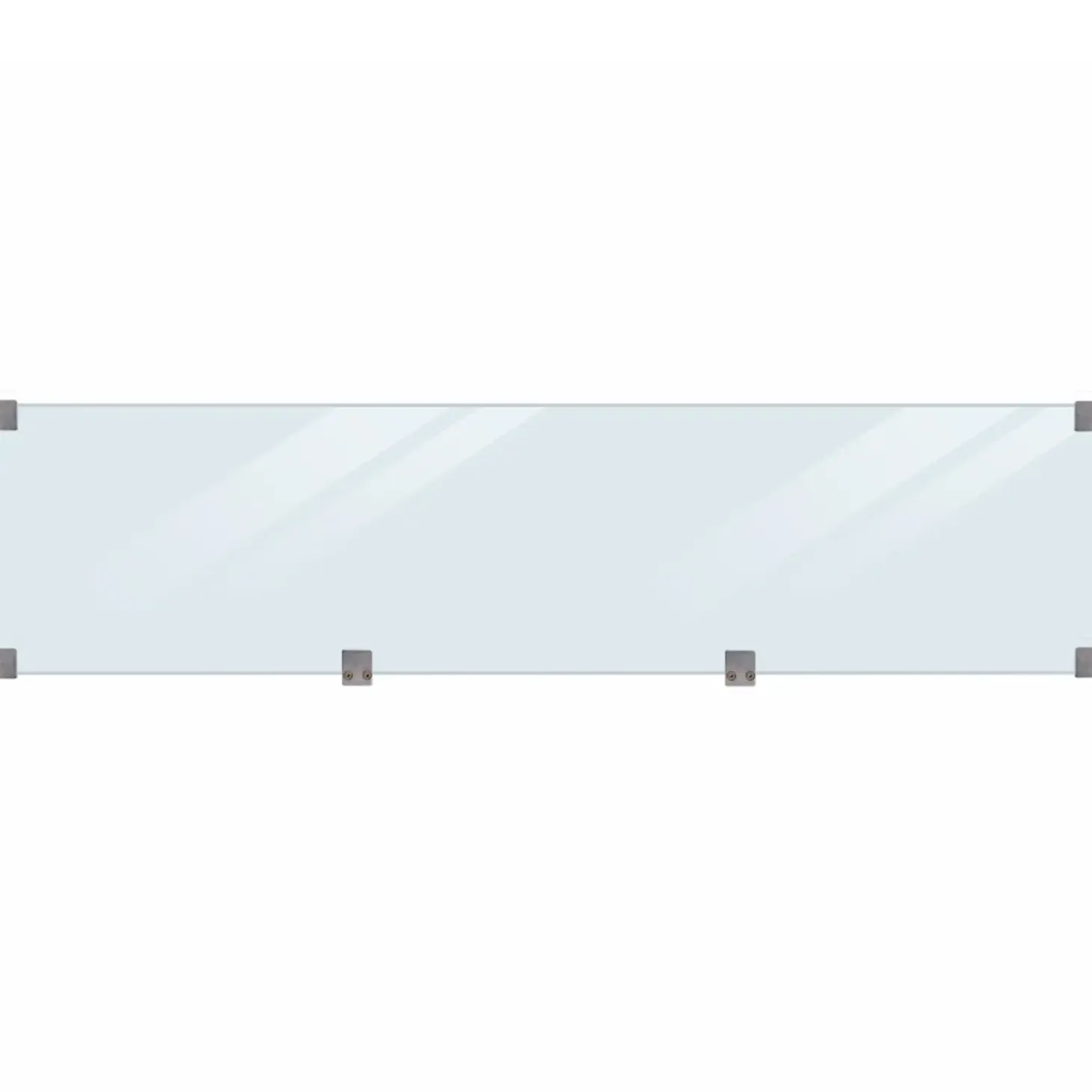 Plus Klink profilhegn m/glas 174x125 cm sort