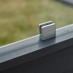 Plus Klink profilhegn m/glas 174x125 cm sort