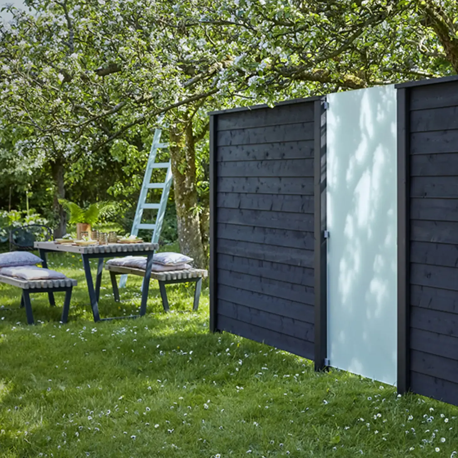 Plus Klink profilhegn 174x91 cm sort