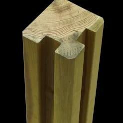 PLUS Krydsskåret Profilstolpe m/2 spor Hjørne 9×9×188 cm