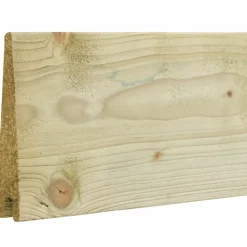 Plus krydsskåret profilstolpe hjørne m/2 spor 90x90 mm længde 268 cm trykimprægneret