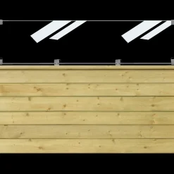 Plus krydsskåret profilstolpe m/1 spor 90x90 mm længde 268 cm trykimprægneret