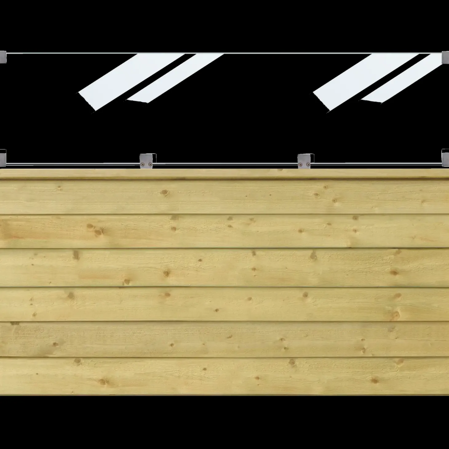 Plus krydsskåret profilstolpe m/1 spor 90x90 mm længde 268 cm trykimprægneret