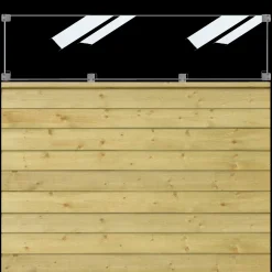 Plus krydsskåret profilstolpe m/1 spor 90x90 mm længde 268 cm trykimprægneret