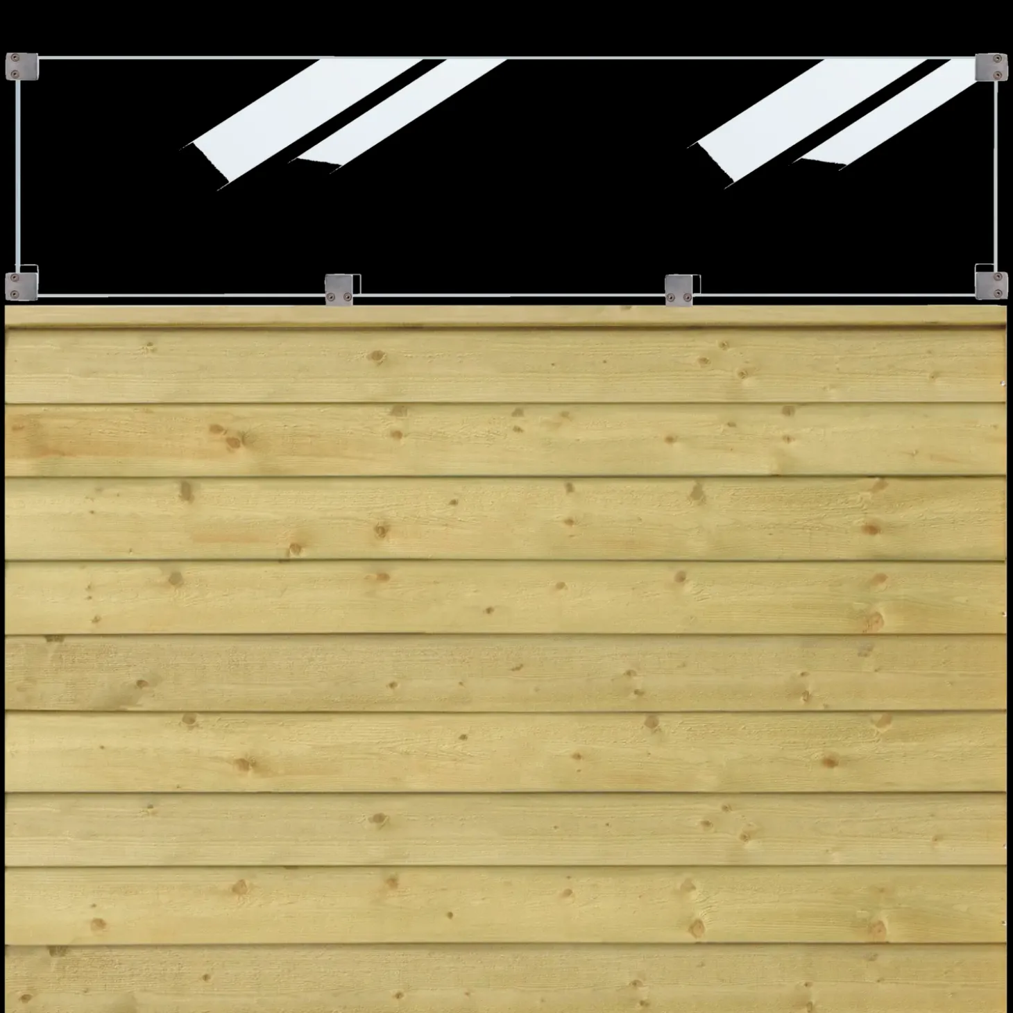 Plus krydsskåret profilstolpe m/1 spor 90x90 mm længde 268 cm trykimprægneret