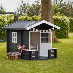 Plus legehus ubehandlet med terrasse - 162x198x153 cm