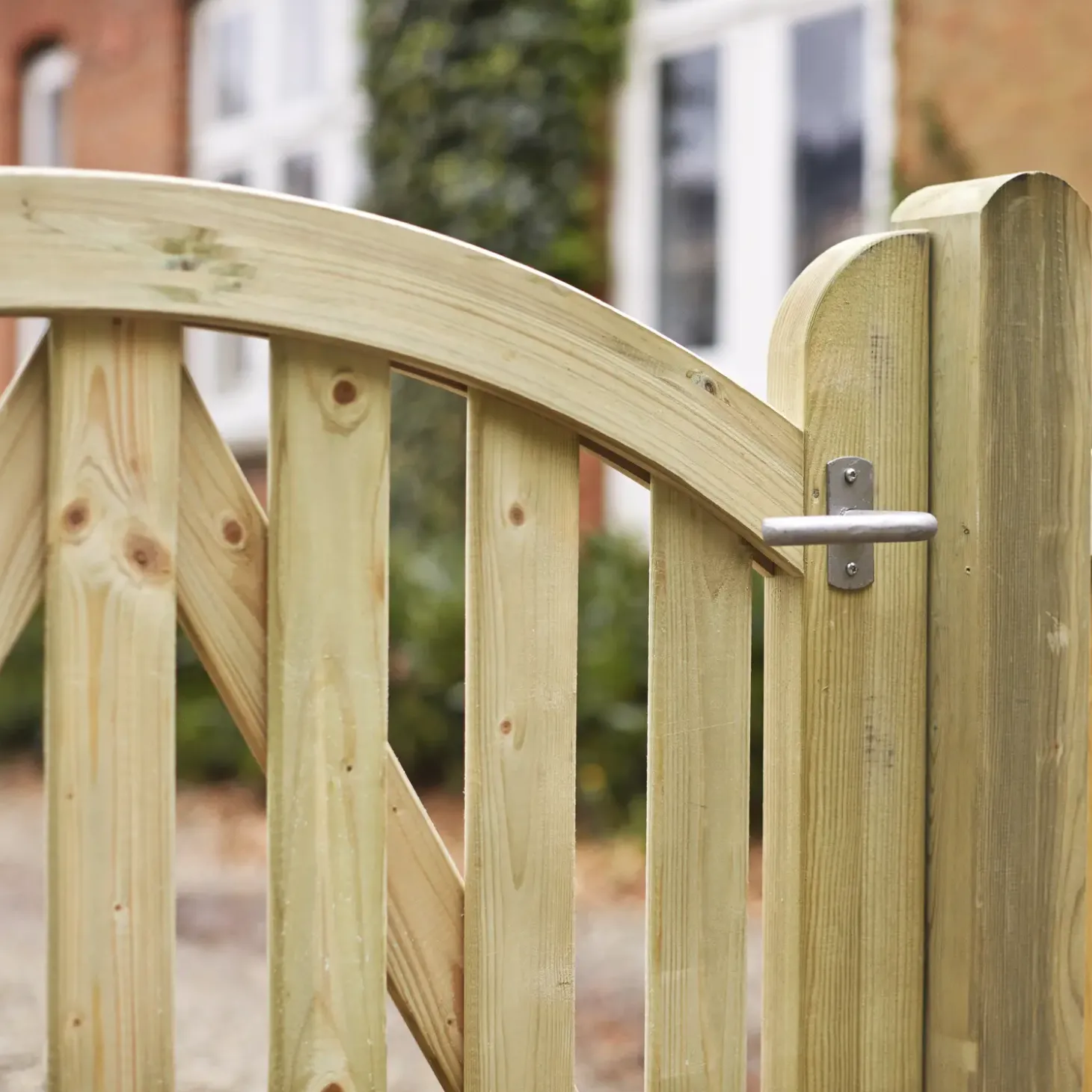 Plus Ligno enkeltlåge inkl. beslag højrehængt 100x88/85 cm trykimprægneret