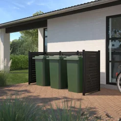 Plus Lund renovationsskjul 85x124x165 cm sort