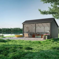 Plus Multi havehus 10,5 m² 2 moduler med åben front