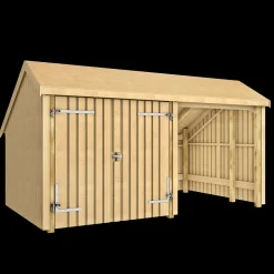 Plus Multi havehus 10,5 m² 2 moduler med dobbeltdør og åben front