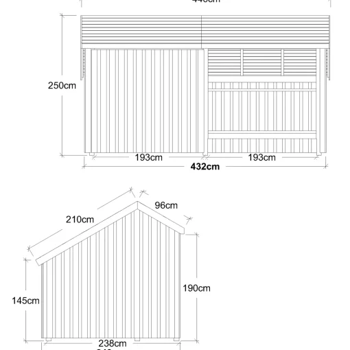Plus Multi shelter 2 moduler med shelter og opholdsrum Inkl. beslag/skruer og shelter bund