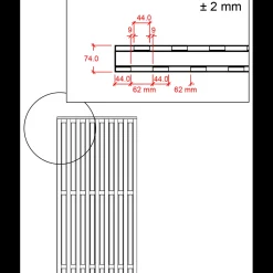 Plus Nagano hegn 90x180 cm sort
