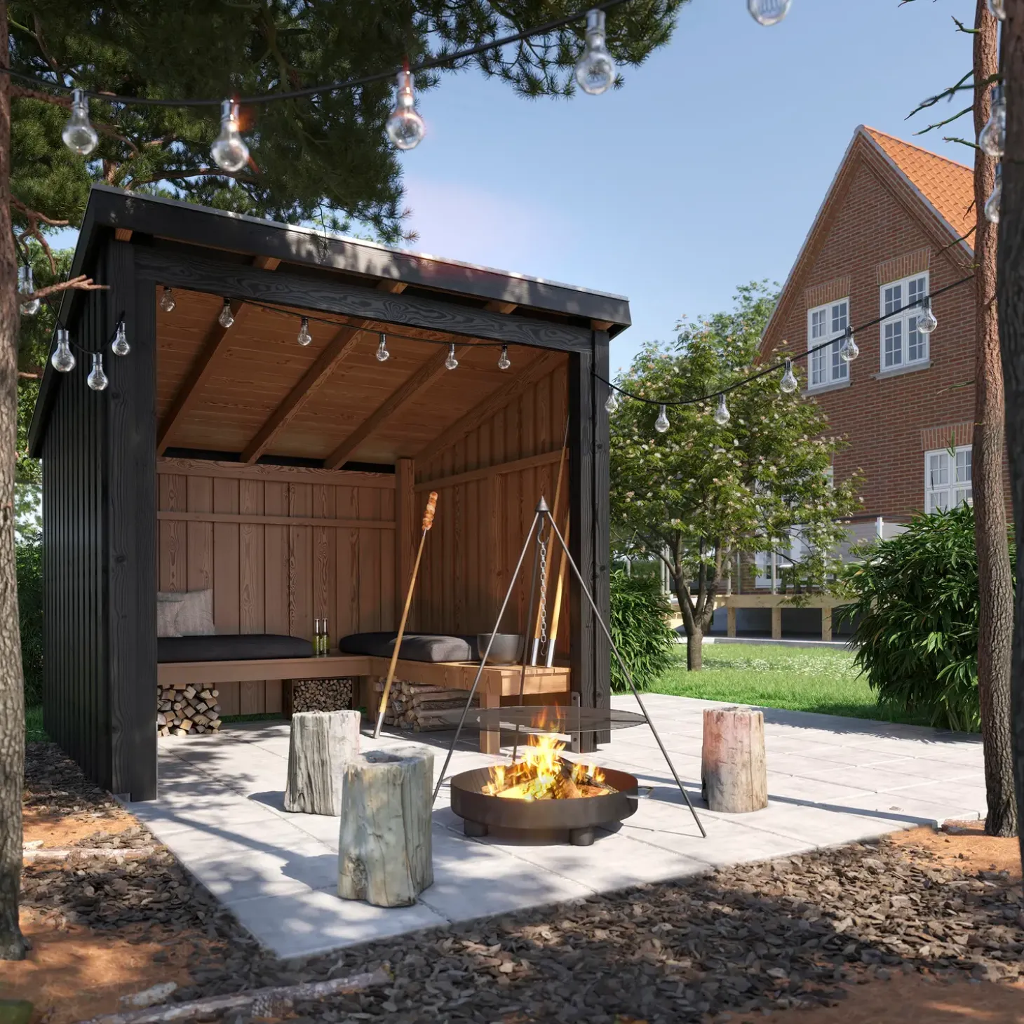 Plus Nordic bålhytte 5 m2 - Type 1A