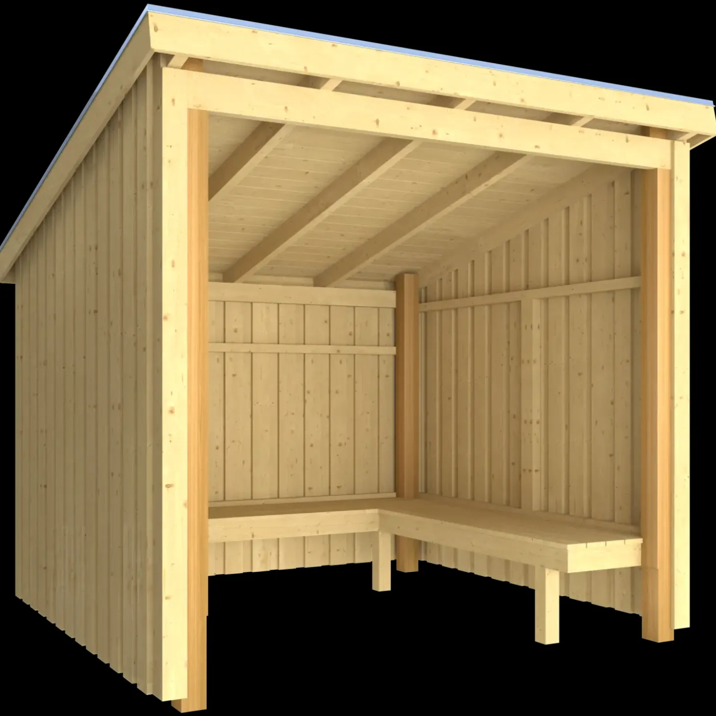 Plus Nordic bålhytte 5 m2 - Type 1A