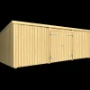Plus Nordic Multi Havehus 14 m²  3 moduler m/dobbeltdør og lukket front