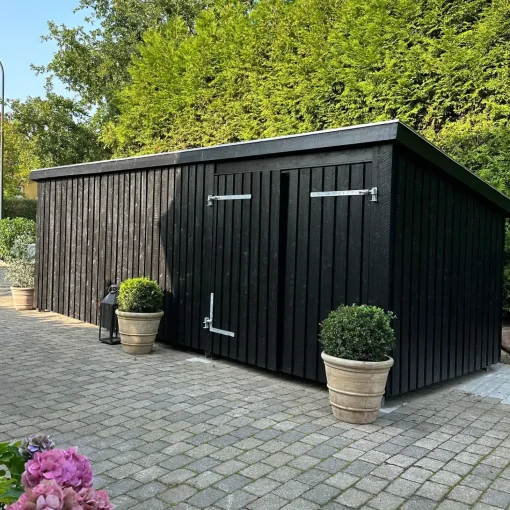 Plus Nordic Multi Havehus 14 m²  3 moduler m/dobbeltdør og lukket front