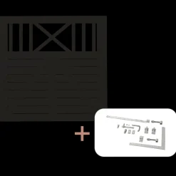 Plus Nostalgi enkeltlåge inkl. beslag 100x95 cm sort