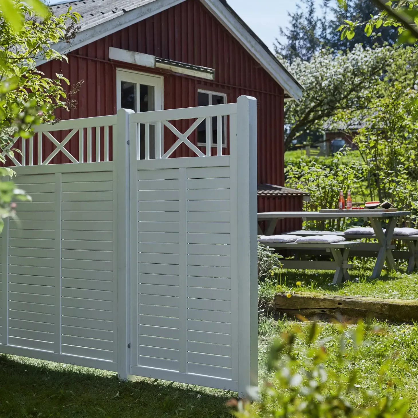 Plus Nostalgi hegn 90x180 cm hvid