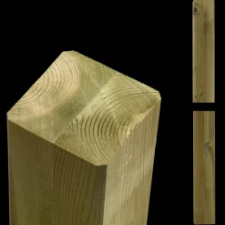 Plus omlimet profilstolpe 90x90 mm længde 98 cm trykimprægneret