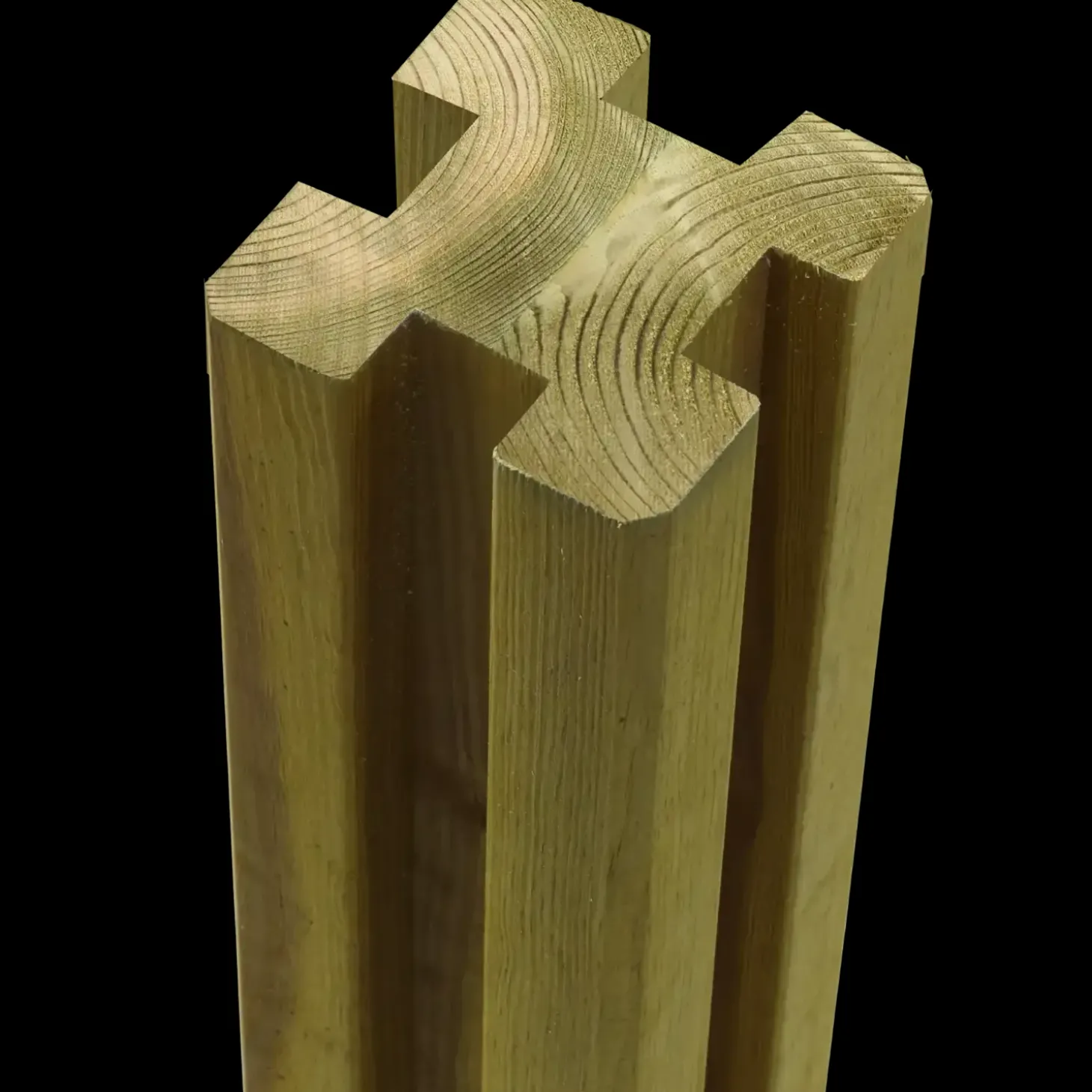 PLUS Omlimet Profilstolpe m/4 spor 9×9×298 cm