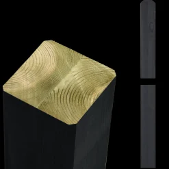 Plus omlimet profilstolpe 90x90 mmx længde 98cm sort