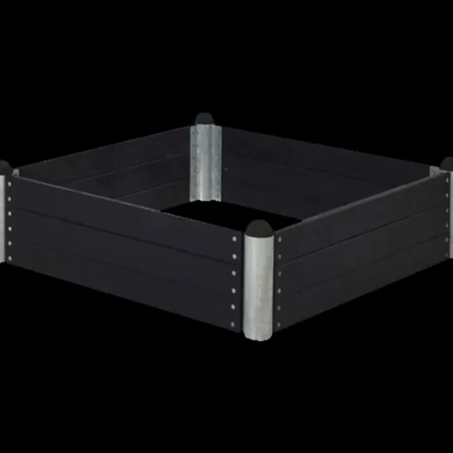 Plus PIPE højbed 140x140x36 cm grundmalet sort