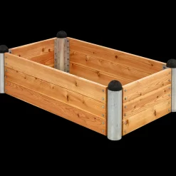 Plus PIPE højbed 140x140x36 cm lærketræ