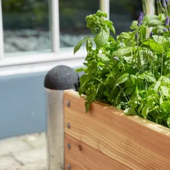 Plus PIPE højbed 140x140x36 cm lærketræ