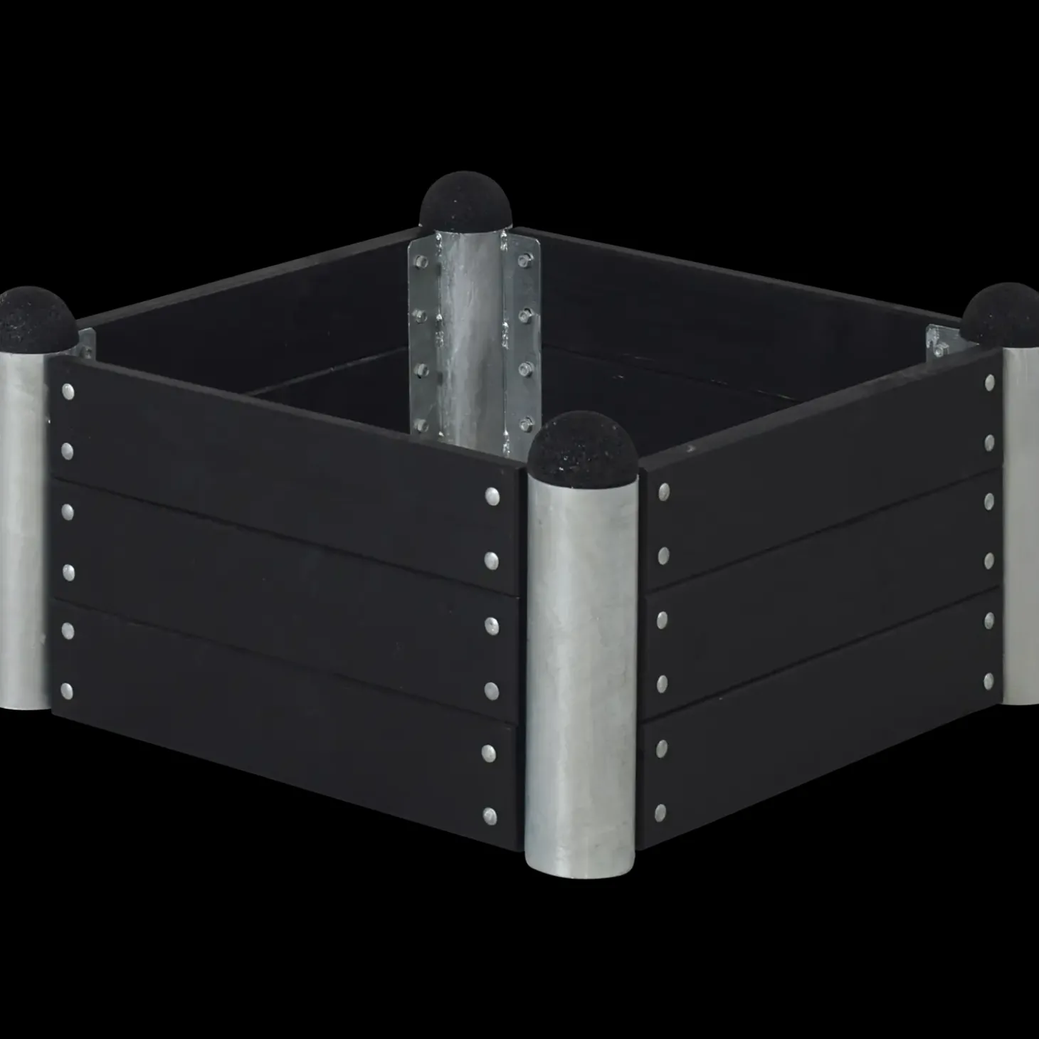 Plus PIPE højbed 78x78x36 cm sort