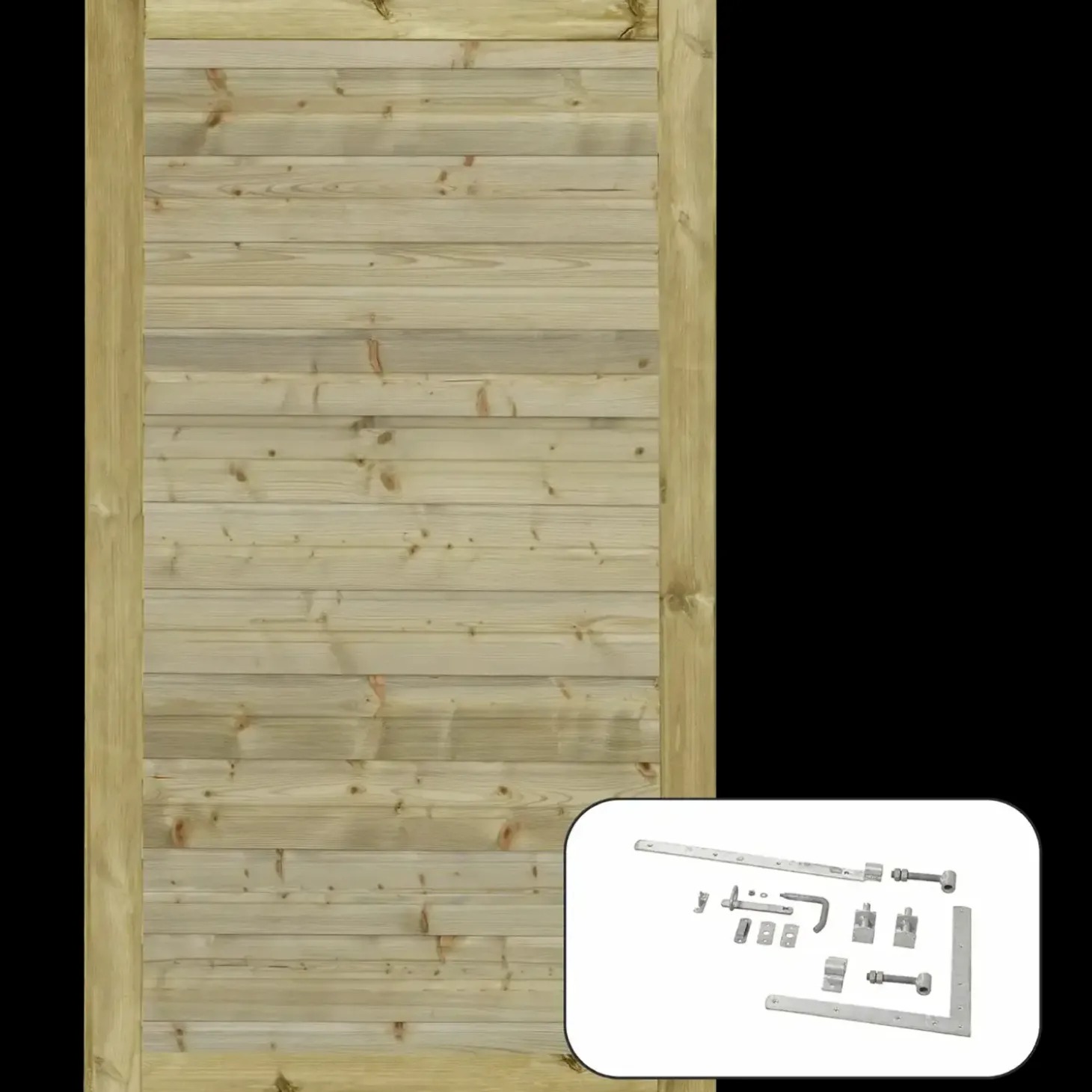 PLUS Plank enkeltlåge inkl. beslag 100×163 cm