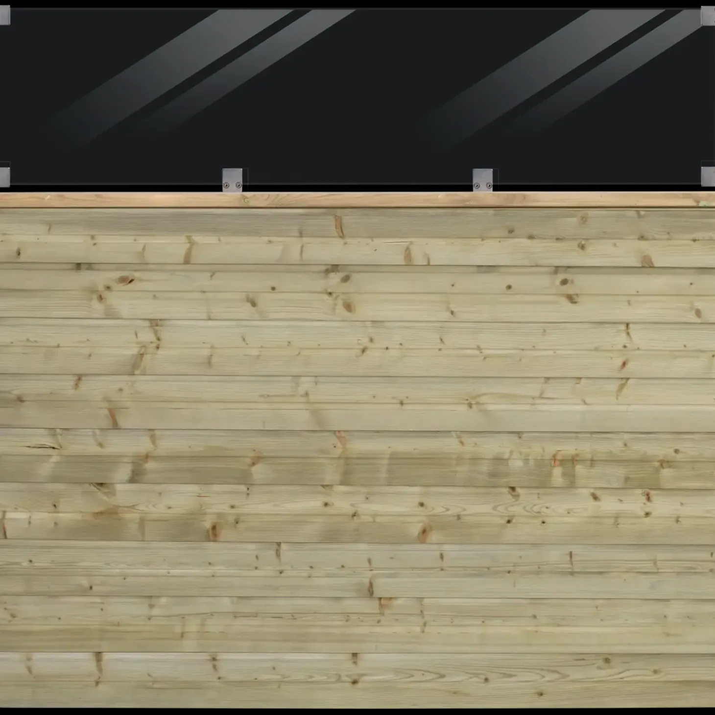 PLUS Plank Profilhegn m/glas 174×163 cm