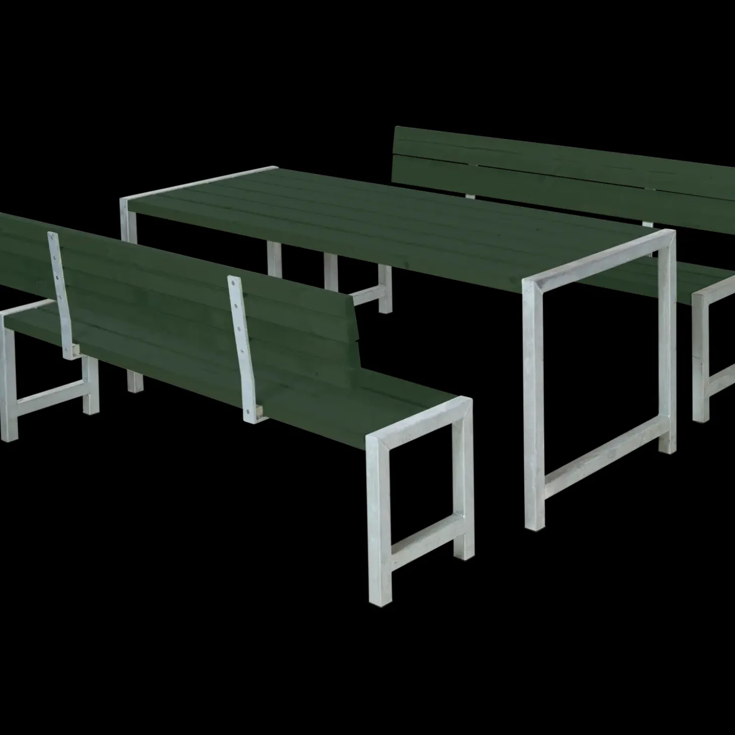 Plus Plankesæt med 2 ryglæn 186 cm trykimp
