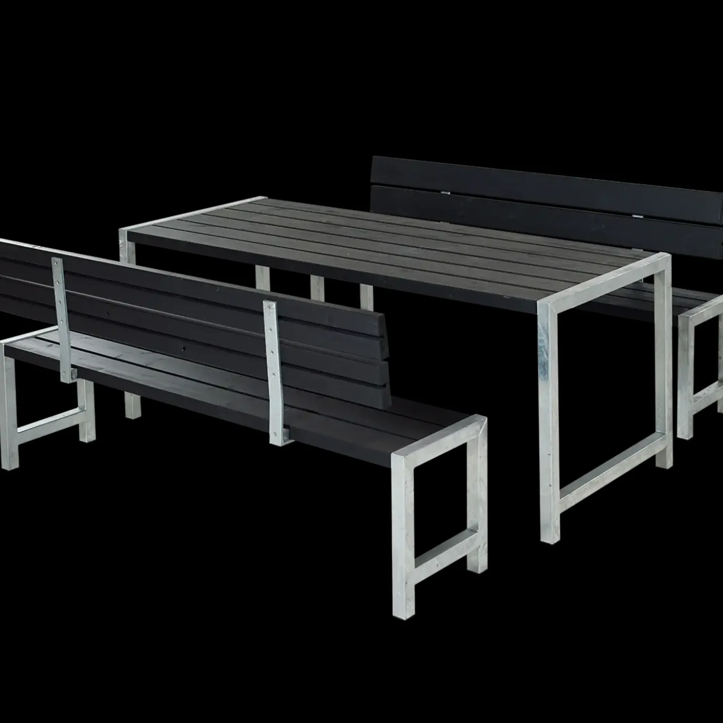 Plus Plankesæt med 2 ryglæn 186 cm trykimp