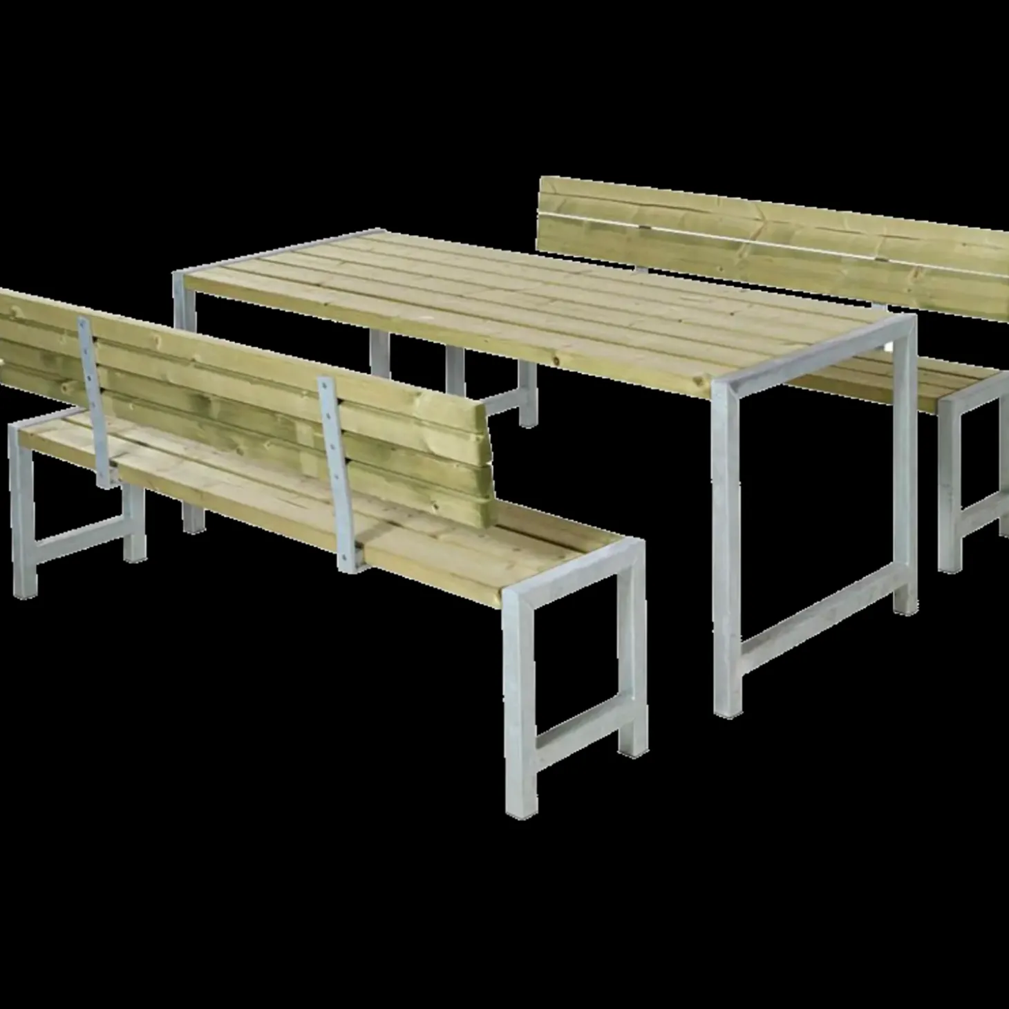 Plus Plankesæt med 2 ryglæn 186 cm trykimp